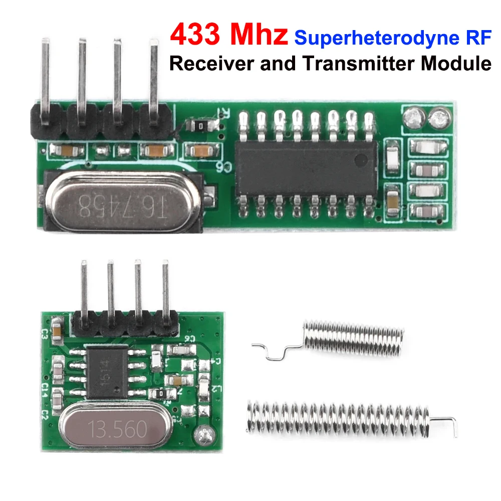 Módulo receptor y transmisor de RF superheterodino, 433 Mhz, 433 Mhz, controles remotos para Arduino, módulo inalámbrico, Kits de bricolaje