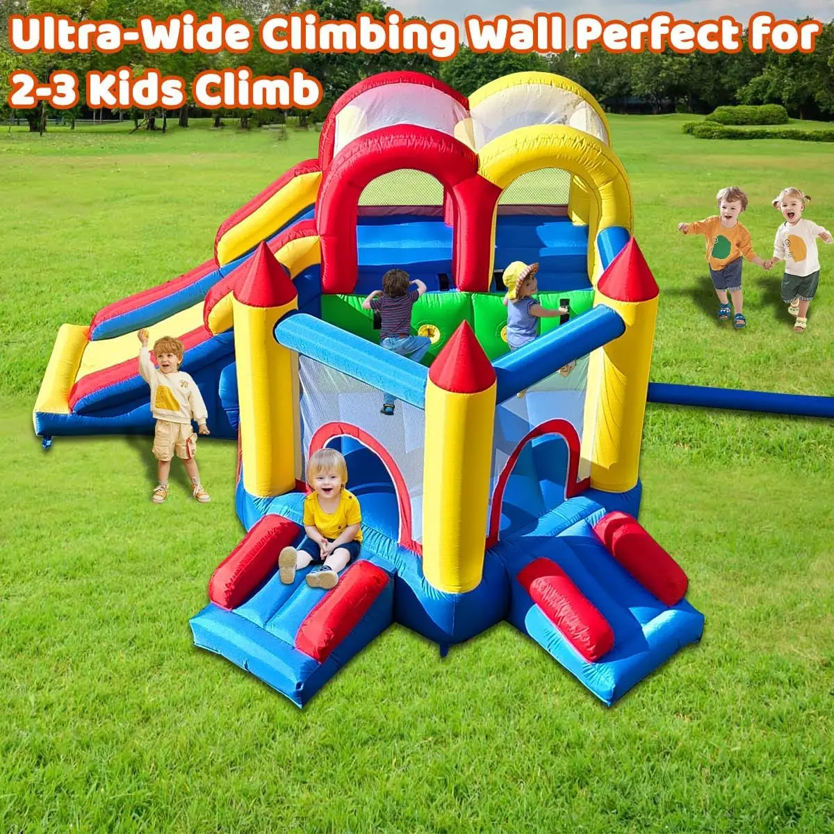 InfIatable Bounce House for Kids 3-8 yr, Bouncy House Accommodate 4-6 Kids, Fun and Safe Indoor/Outdoor Play (12.3'Lx10'Wx6.3'H)