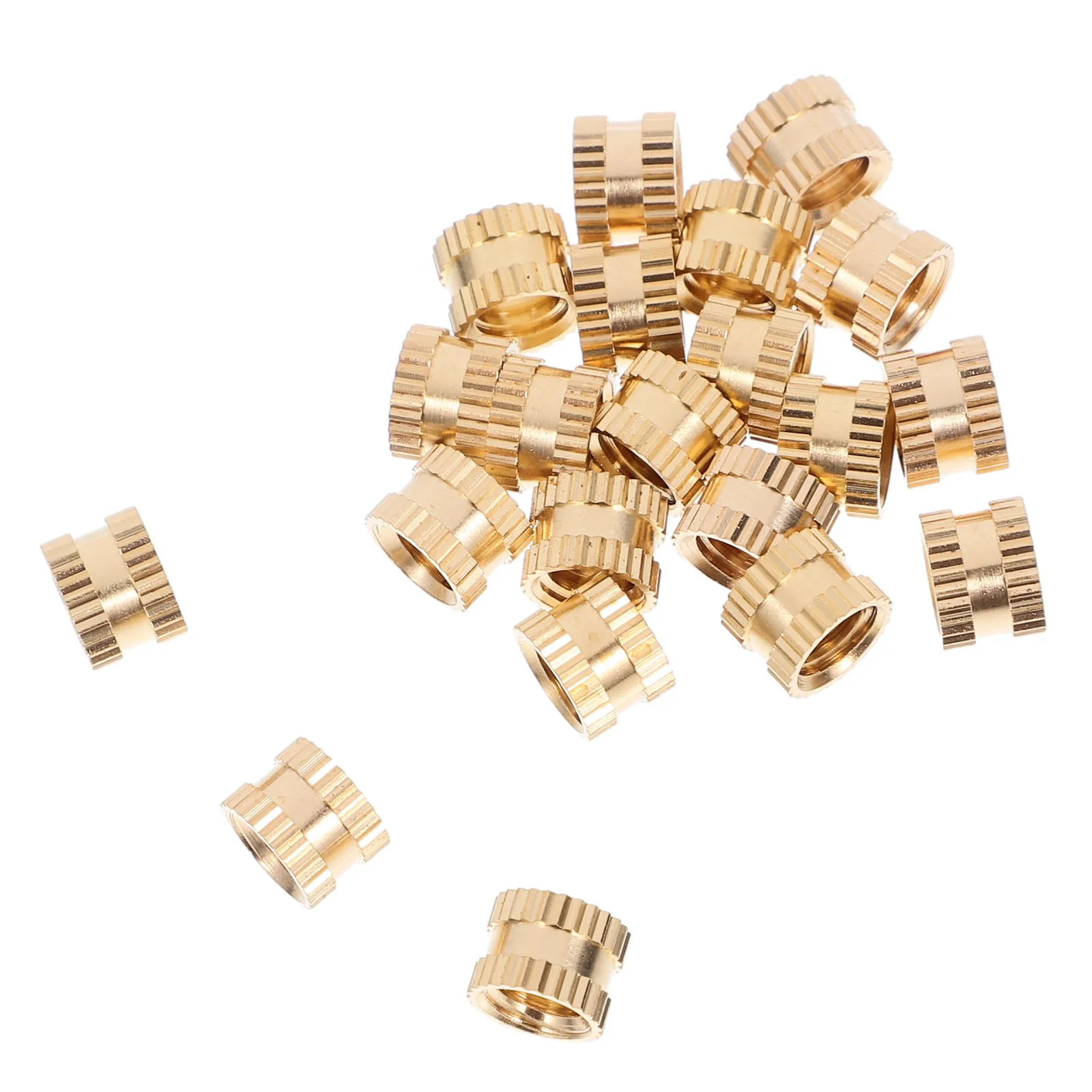 

20Pcs Brass Threaded Insert 8x6mm Heat Set Female Thread Nut Inserts for Plastic Wood Injection Molding Strong Embedment Nuts