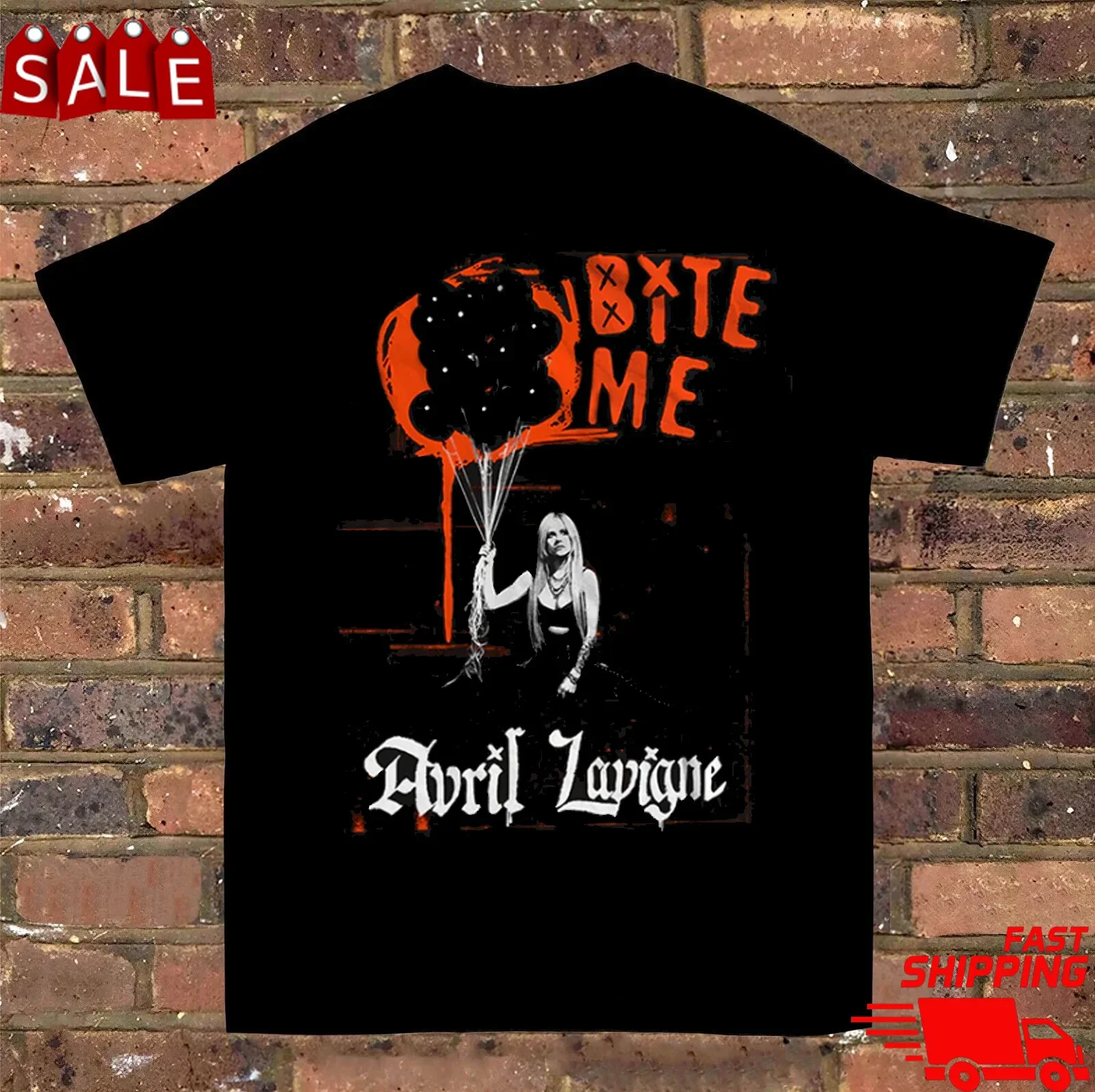 AVRIL LAVIGNE BITE ME Shirt Black Men Women Full Size S to 345XL - Free Shipping