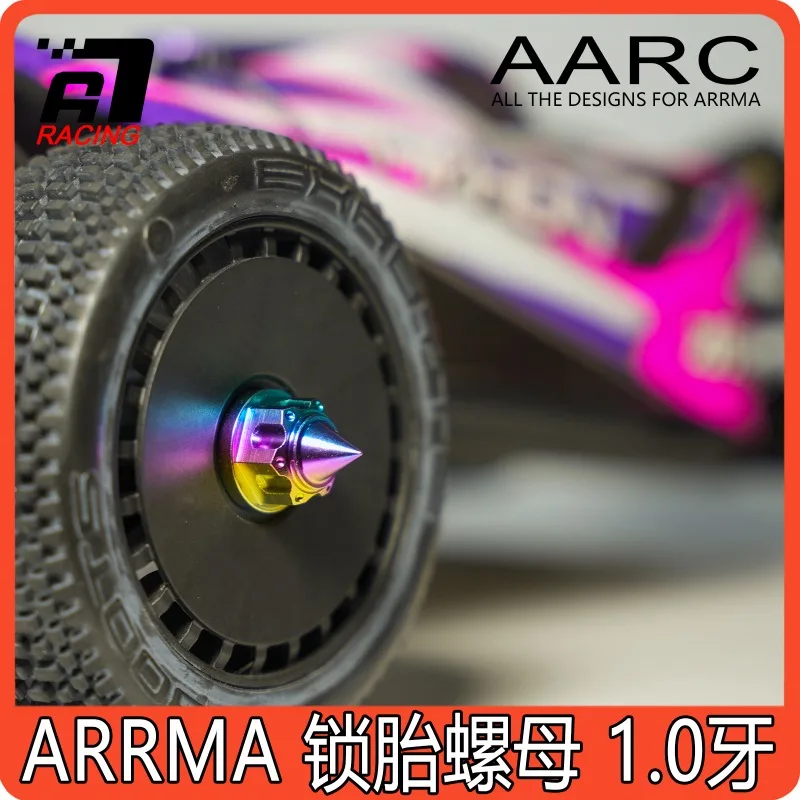 

17 мм цветные противоскользящие колесные гайки 1,0 шаг титанового сплава TC4 шестигранный адаптер для ARRMA Kraton Felony 1/7 1/8 масштаба RC обновление автомобиля