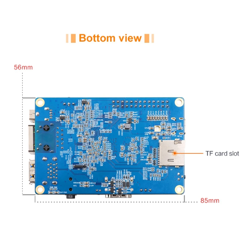 

Optimal For Orange Pi 3 LTS Development Board 2G8G EMMC With +BT5.0,Allwinner H6 Soc,Open Source Board Computer,Run Android