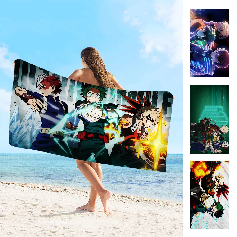 M-My Hero A-Academia Cartoon Beach Towel Cute Kawaii Room Decor Bath Girls Children Hand Towels For Bathroom Shower