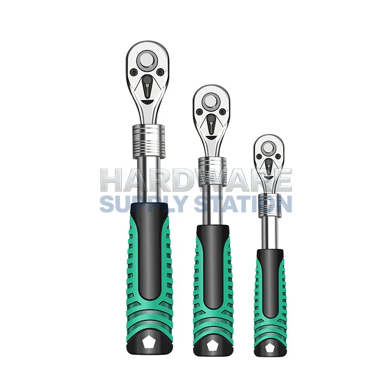 

Large, medium, small flying ratchet telescopic wrench auto repair tool two-way socket fast 72 gear pearl nickel
