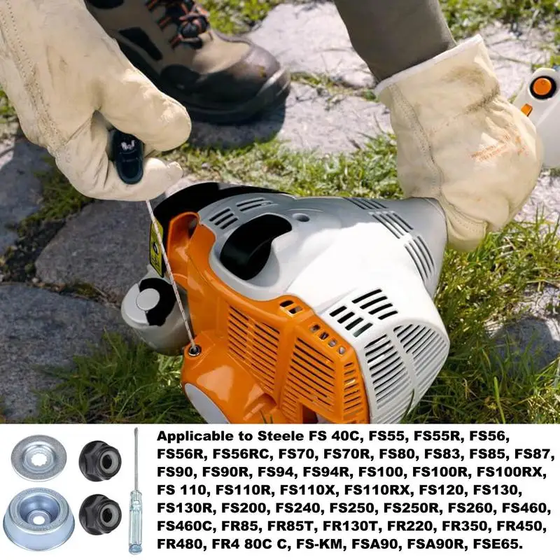 Imagem -02 - Aparador Gearbox Cabeça para Cortador de Grama Weed Eater Cortador de Escova Anexos Kit de Manutenção Universal Fs120 200