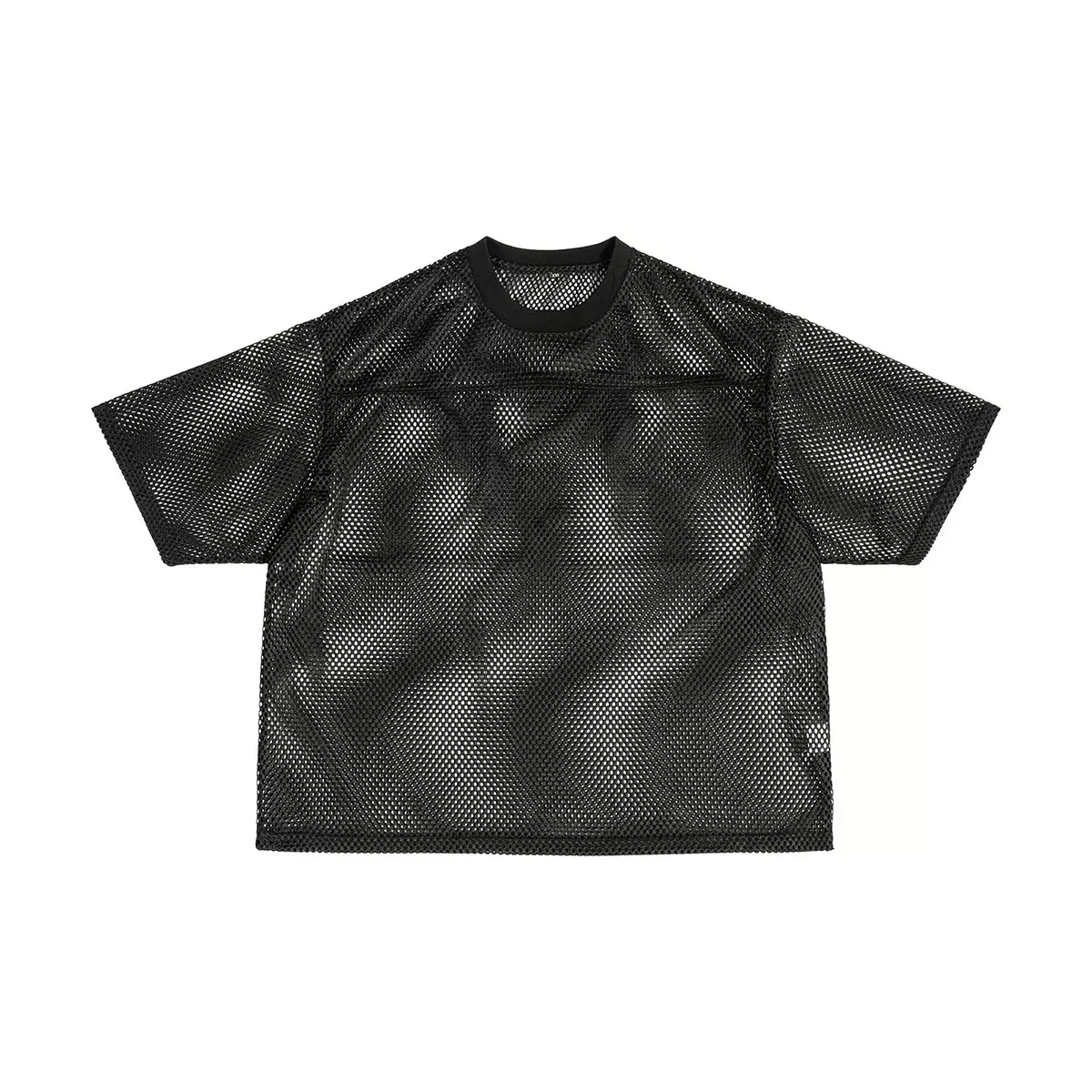 05 Print Hollowed-out Mesh T-Shirt Men No.80 Letter Print Breathable Casual Short Sleeve  American Street SAINT T Shirt view 6