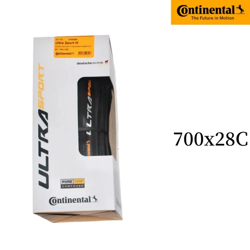 Continental ULTRA SPORT III Original Anti-Pannen-Straßenreifen in Wettkampfqualität, faltbarer Straßenreifen für Anfängertraining, 700 x 23/25/28 °C
