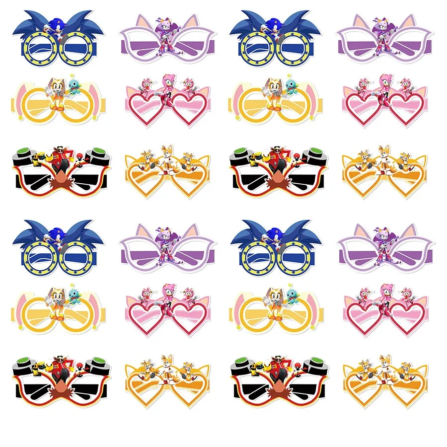 Conjunto de gafas Bandai Sonic para cosplay – Perfecto para fiestas temáticas de Sonic y fiestas de cumpleaños infantiles – Gafas decorativas para fiestas