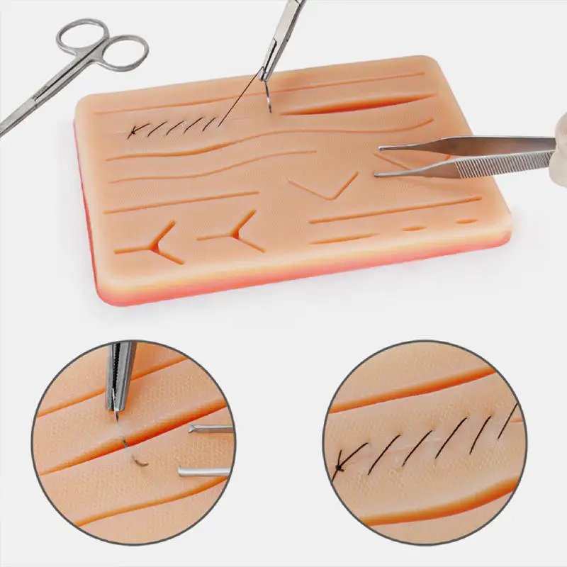 

Silicone Skin Pad Suture Training Tool Traumatic Suture Practice Skin Use Surgical Wound for Surgeon Medical Practice Training