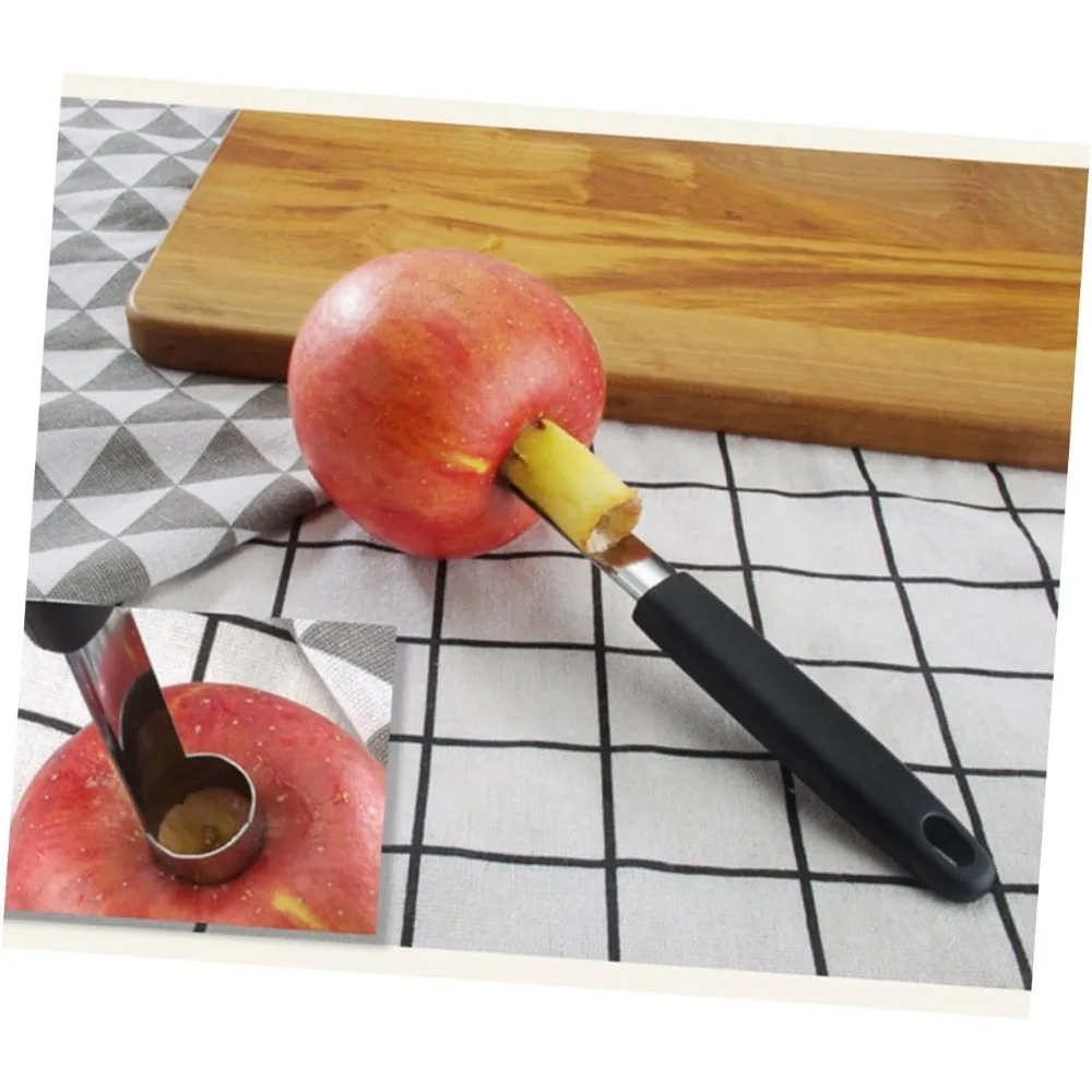 Apple Cupcake Corer, Fruit Vegetable Core Remover Healthy Stainless Steel Apple Remover Household Kitchen Tool - view 3
