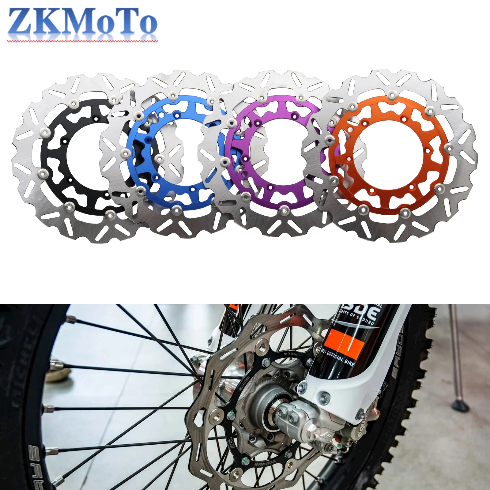 Motocross 320mm Front Brake Float Disk For KTM XC XCF XCW SX SXF EXC EXCF TPI Six Days For Husqvarna FE TE For GasGas 1994-2023