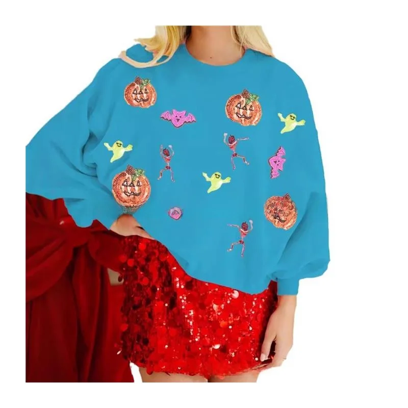 Halloween Long Sve losse hoodie dames comfortabele katoenen trui sweatshirt herfst winter faion streetwear
