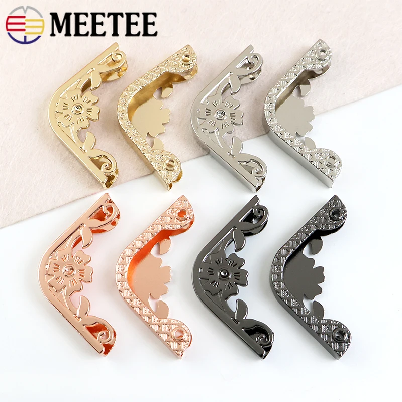 

4/10Pc 35x46mm Metal Buckles Backpack Corner Decorative Buckle Purse Edge Protector Clip Clasp DIY Leather Craft Bag Accessories