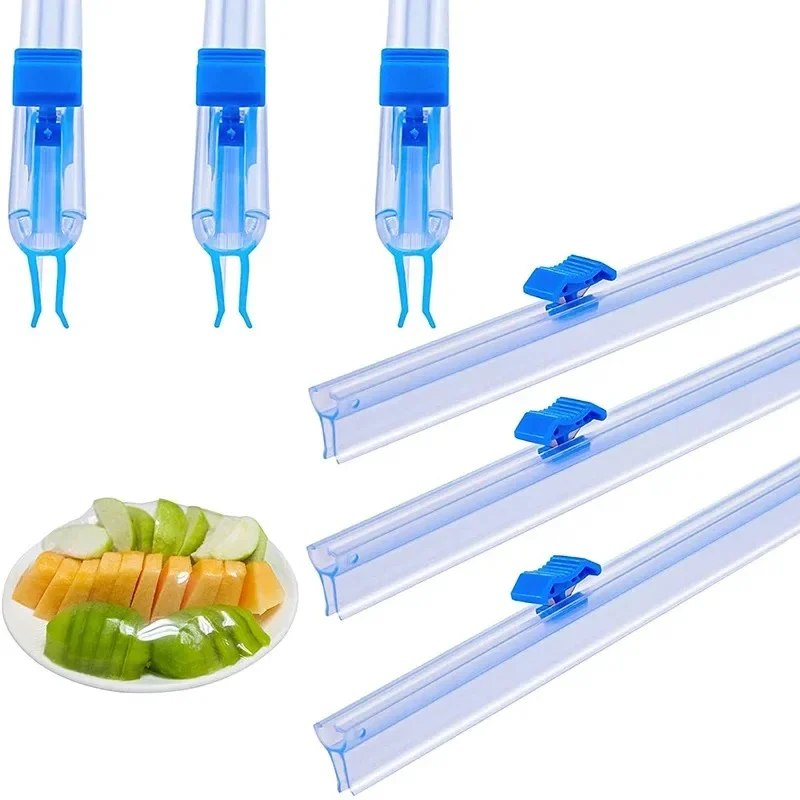 

Home Plastic Wrap Dispensers and Foil Film Cutter Food Cling Film Cutter Strip Stretch Tite Plastic Wrap Dispenser with Cutting