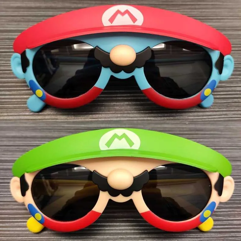 

Cartoon Super Mario Sunglasses Cute Anime Peripheral Casual Fashion Children's Silicone Cool Sunglasses Gifts for Boys and Girls