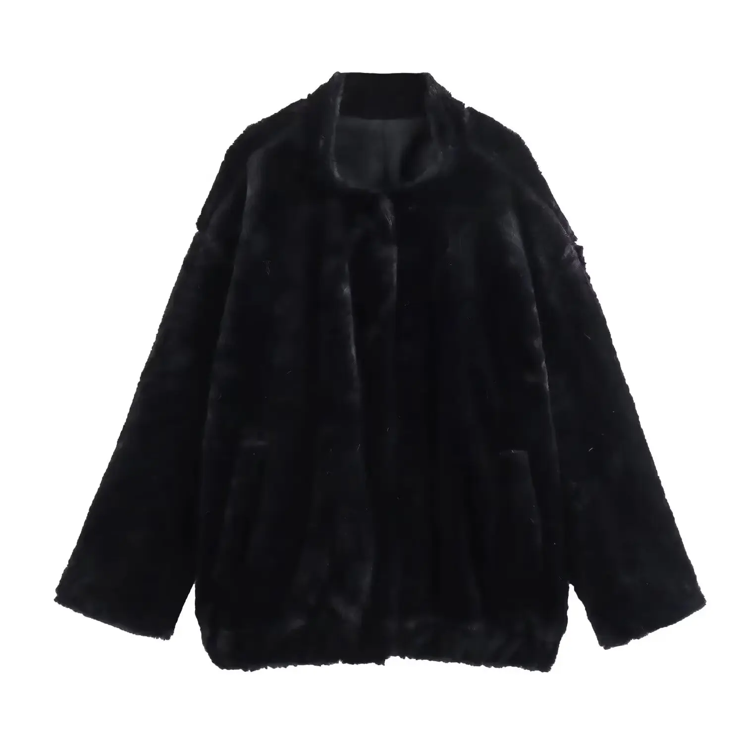 KASLEAD Neue Faionable Faux Fur Flight Jaet Damen-Oberbekleidung 4360252, Polyesterfaser, lang, Sve, normale Länge