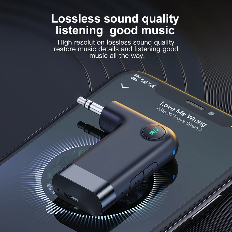 Bluetooth Adapter For Speaker Wireless 3.5mm Jack Bluetooth 5.0 Receiver Adapter Hands-free Car Kit Audio Music Headset Reciever