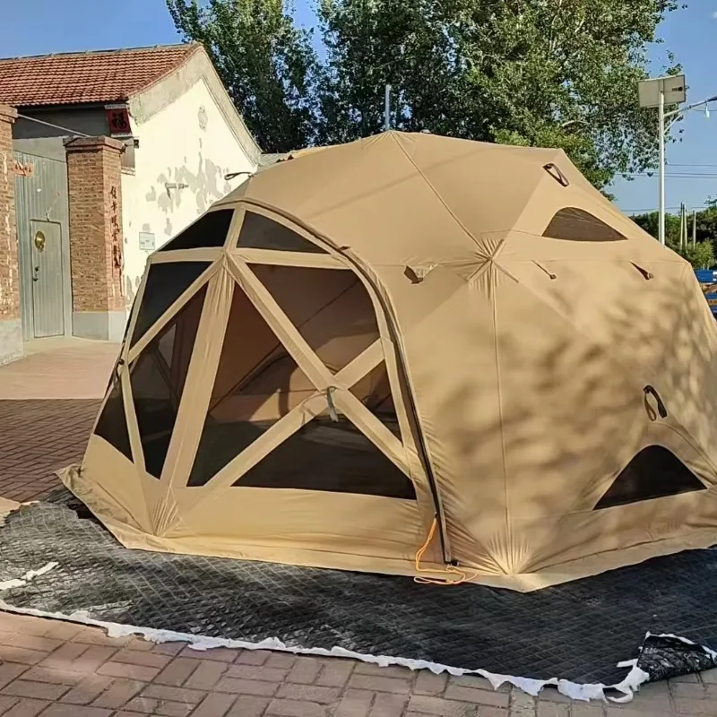 

Extra Large Triple -Layer Oxford Insulated Sauna Tent for 4-6 People Winter Wood Stove Chimney/Stove Hole Fiberglass for Outdoor