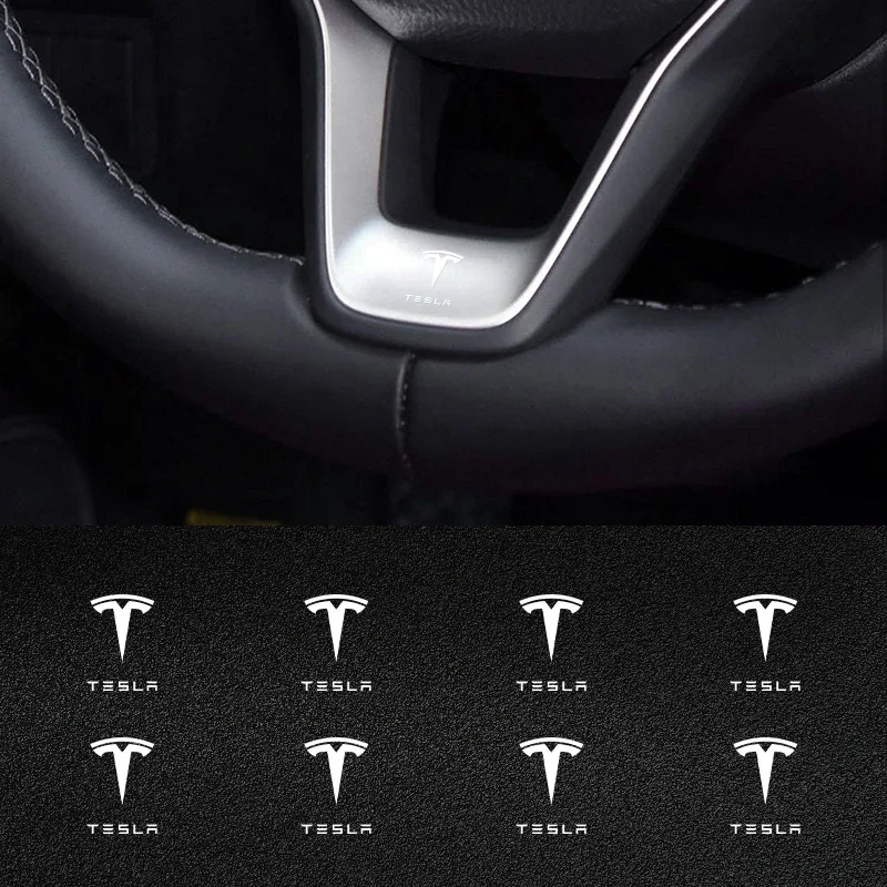 Car Goods Steering Wheel Gear Shift Knob Wheel Car Sticker For Teslas Model 3 2021 S X Y Style Roadster Invader Coil Mod WYE K80