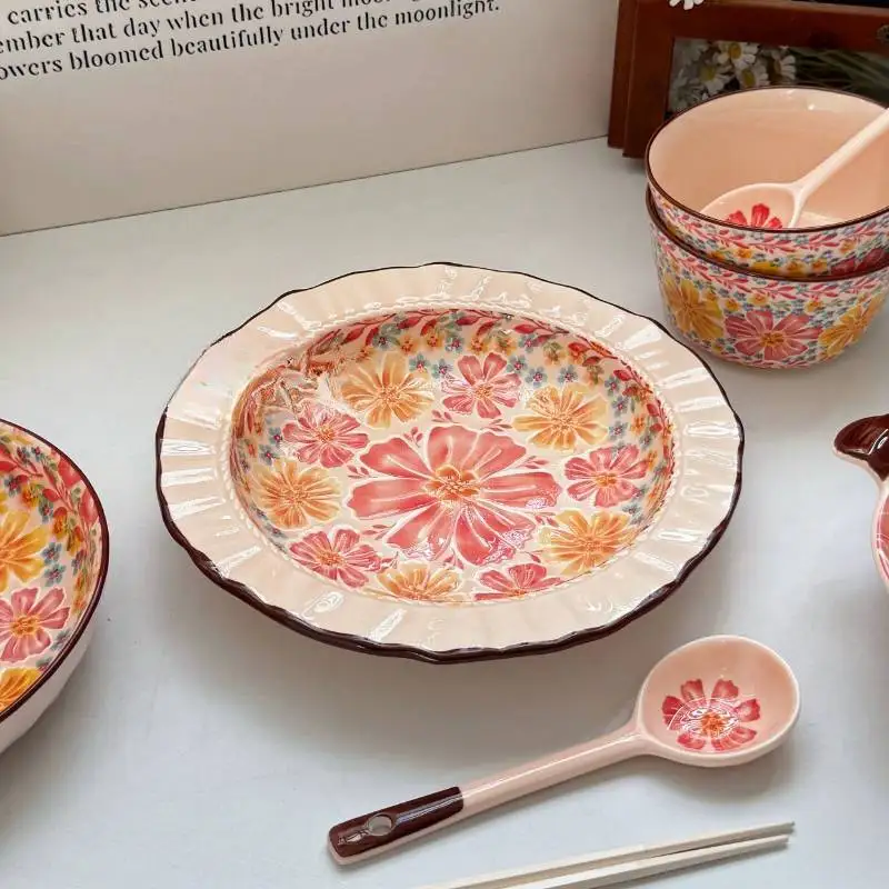 

Microwave Dinnerware Sets Design Lightweight Safe China Ceramic Plates Dinnerware Sets Space -Saving Jogo De Pratos Dishes Set