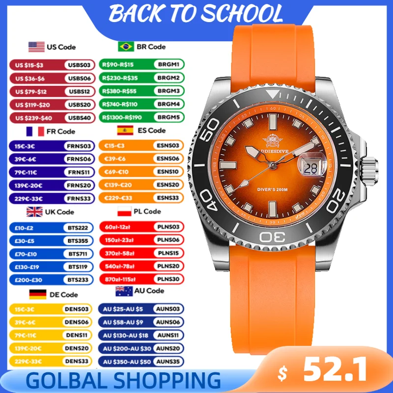 Rubber Strap Diver - ADDIESDIVE 2115 Orologi subacquei al quarzo