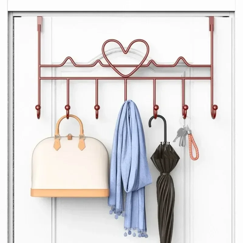 Punch-Free Wall Storage Hanger, Door-Behind Hook, Gancho de roupa, Gancho, Organizador do quarto, Acessórios de cozinha