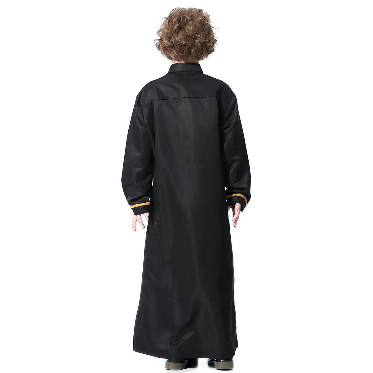 Muslim Arab Boy Robe Saudi Thobe Thoub Jubba Abaya Islamic Clothes Kaftan Dishdasha Long Sleeve Children Kids School Middle East