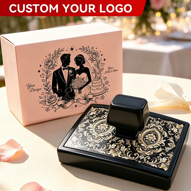 Customized Oversize Business Self Inking Rubber Stamp logo Prints for Festival Warehouse Package Labeling, mark bulk holiday car