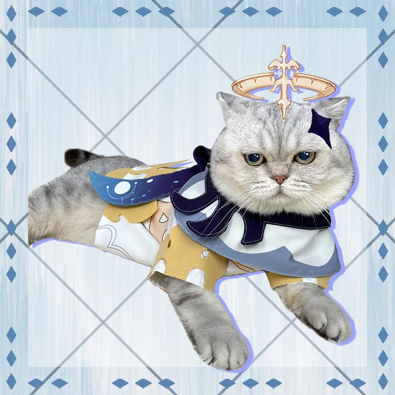 Game Genshin Impact Pets Cosplay Paimon Pet Clothes Cute Cat Clothing Game Emergency Food Paimon Puppy NPC Dress Up