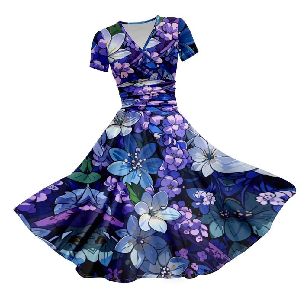 Vestido maxi sexy para mulheres, flor retrô, vestido de noite, robe chique para menina, elegante e luxuoso, praia, verão, 2024