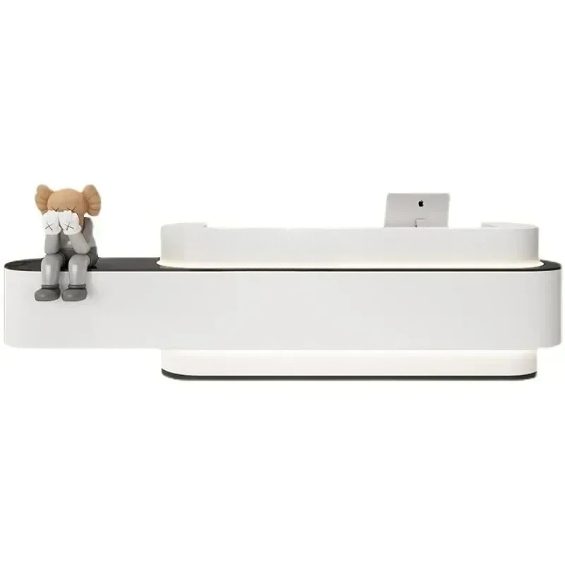 New Beauty Salon Reception Desk Simple Modern Company Hotel Training Institution Reception Desk Clothing Store Cashier Counter