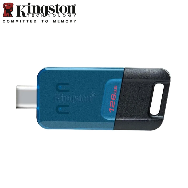 Kingston DataTraveler 80M USB 3.2 Type-C Flash USB Drive 64GB 128GB 256GB Up to 200Mb/s Portable Pen Drive Memory U Disk