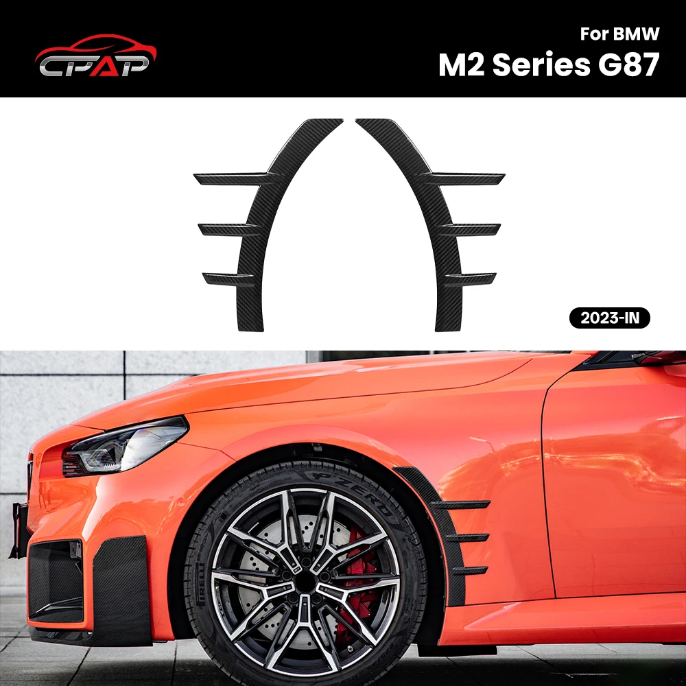 

Real Dry Carbon Fiber Front Side Bumper Fender Cover Trim for BMW M2 G87 MP Style 2023-IN