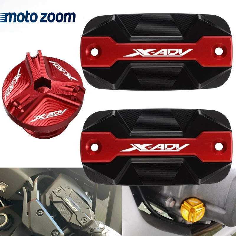 

For HONDA XADV X-ADV 750 X ADV 300 1000 2017-2022 2023 2024 2025 Motorcycle CNC Brake Fluid Reservoir Cover Oil Tank Cap XADV750
