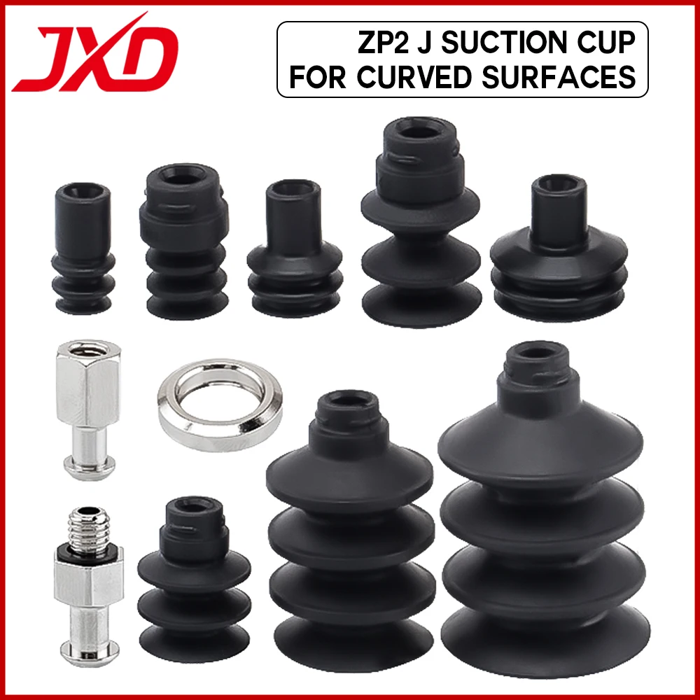 

JXD ZP2-J Series ZP2-06/09/14/16JN/S ZP2-B10/15/25/30JN/S Multi-Layer for Curved Surfaces Pneumatic Vacuum Suction Sucker
