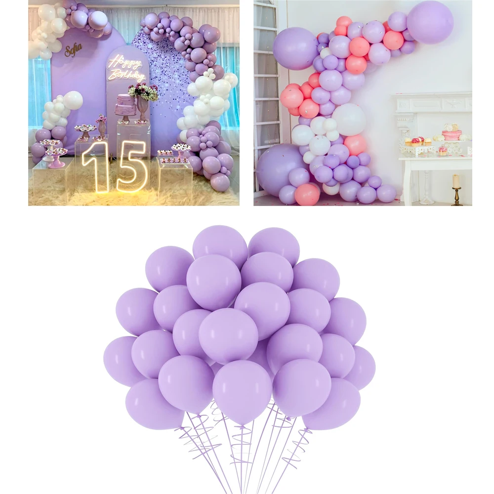 

Purple Green Macaroon Balloons Thick Latex Lavender Balloons for Birthday Wedding Baby Shower Graduation Anniversary Party Decor
