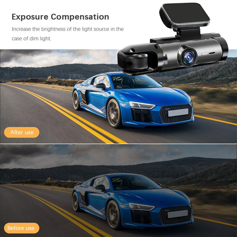 1080P WIFI Dual-Kamera Dashcam für Autos, Front- und Innenkamera, Autokamera mit IR-Nachtsicht, Loop-Aufnahme, Weitwinkel-Auto-DVR – Detail 7