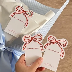 Custom Bowknot Thank You Card Business Name Text Print Postcard Elegant Wedding Invitation Dinner Menu Birthday Party Gift Decor