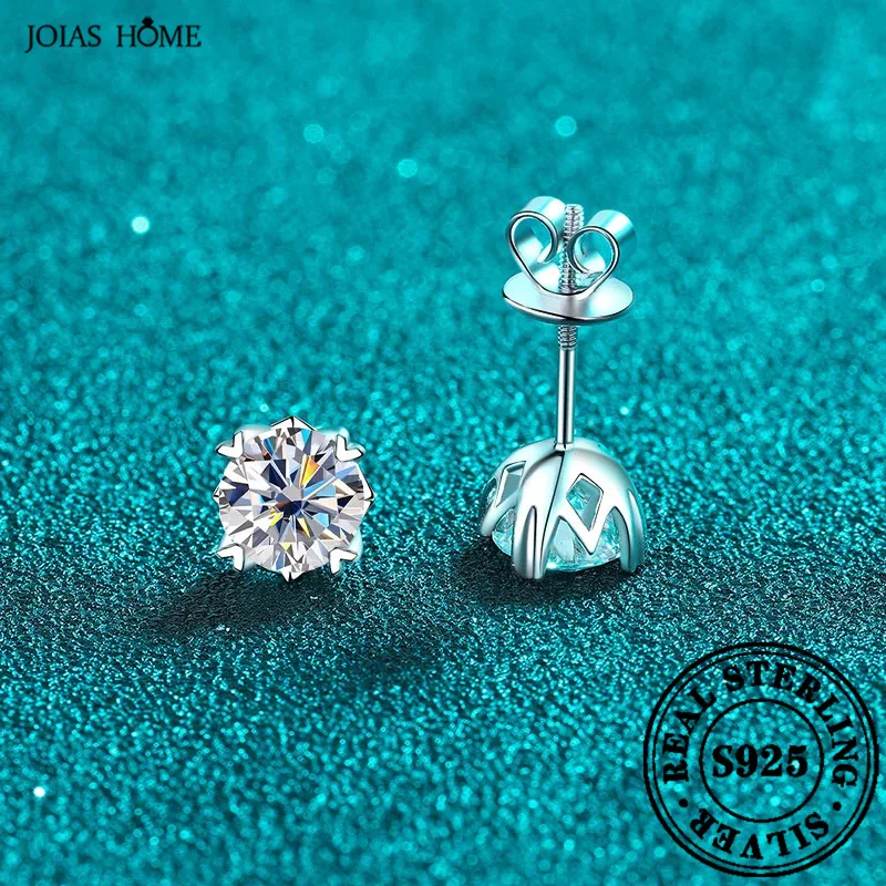 JOIAS HOME Silver925 Moissanite Jewel Earrings for Women, Fashionable, Elegant, and Elegant Holiday Gift for Wife and Girlfriend