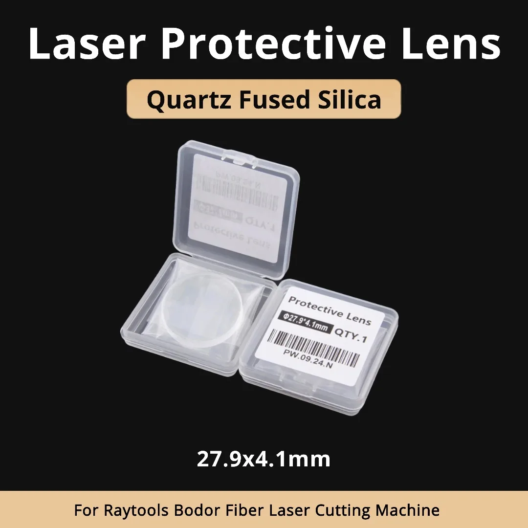 50Pcs/lot Raytools Fiber Laser Protective Lens/Glass 27.9*4.1/28*4mm For Raytools Bodor Fiber Laser Cutting Machine