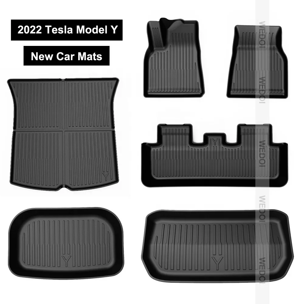 2024 Custom fit for Tesla Interior Accessories Car Mats Car Foot Mat for Tesla Model Y All Weather 3D TPE Car Floor Mats