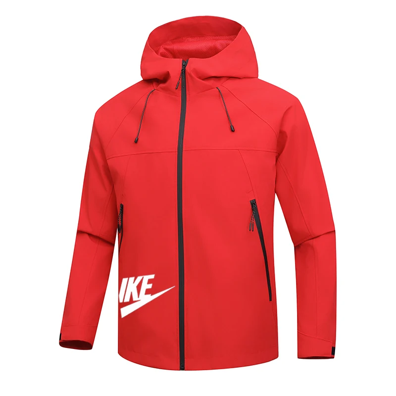 2025 Men's Spring and Autumn Mountaineering Casual Windproof and Waterproof Windbreaker Pilot Zipper hooded jacket