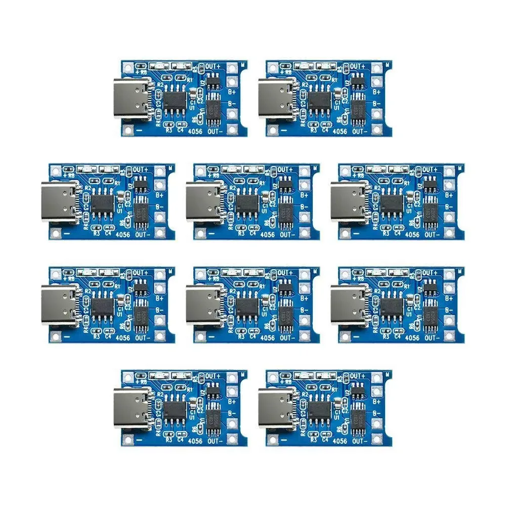20pcs TP4056 18650 Lithium Battery Charger Module 3.7V 4.2V 1A Overcharge Overdischarge Protection for DIY Power Bank