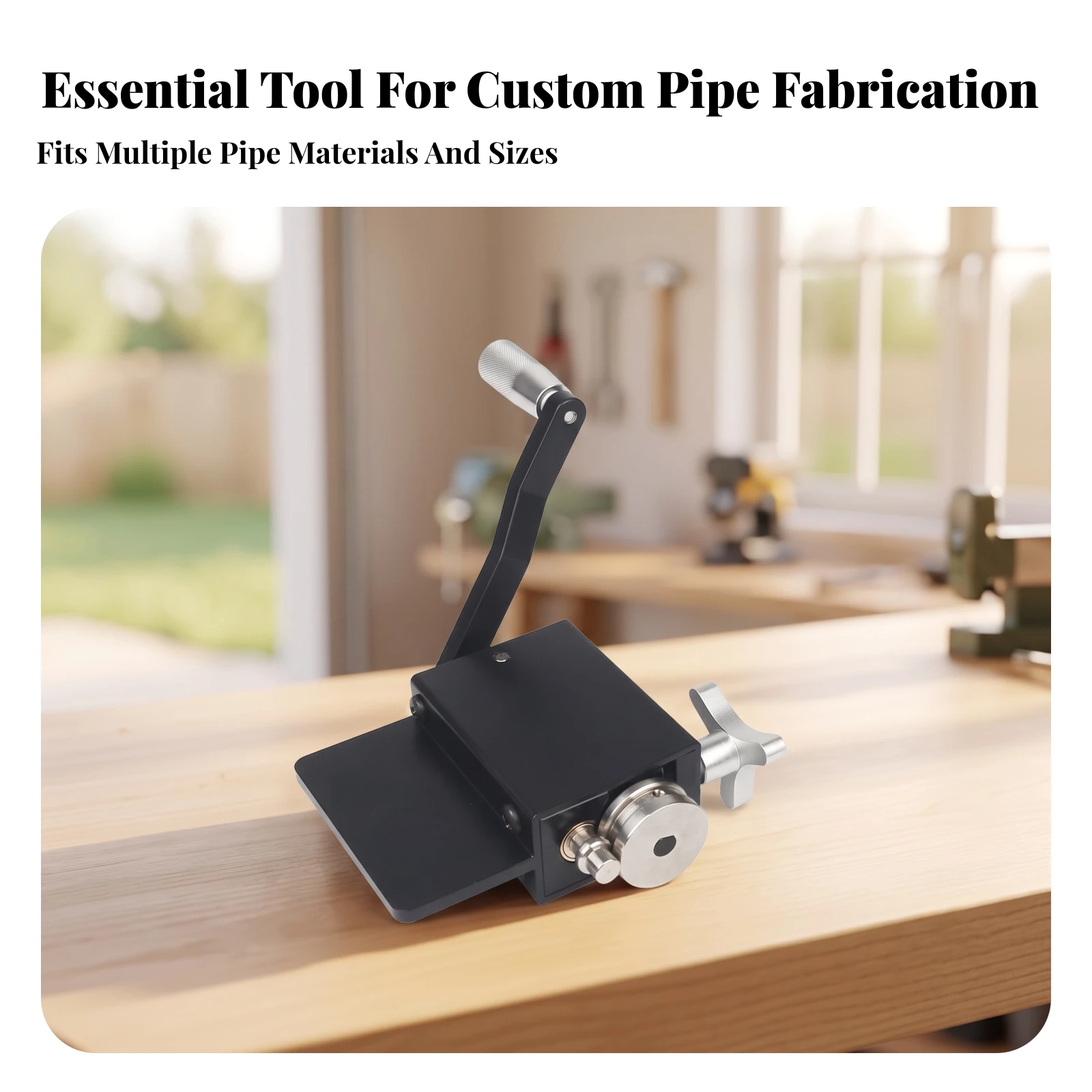 Metal Tube Beader with Crank Handle Compact Tube Beader Tubing Beading Tool Heavy-Duty Tubing Flaring Tool Easy to Use