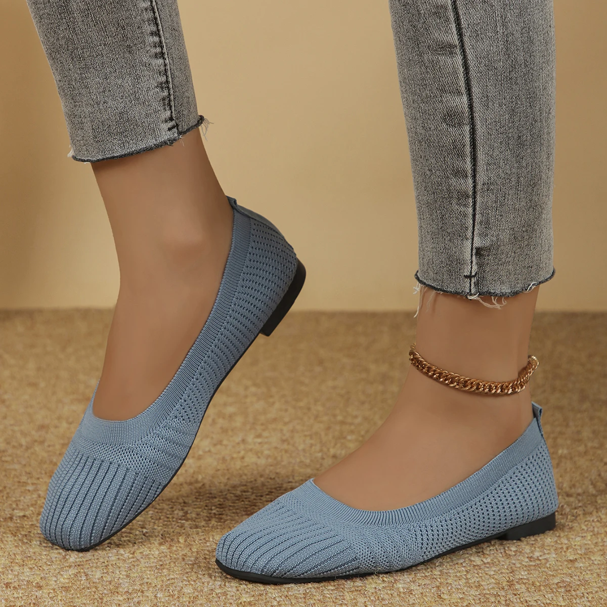 Zapatos planos a la moda para mujer, mocasines de alta calidad, zapatillas informales sólidas para oficina y carrera, novedad de verano, 2024