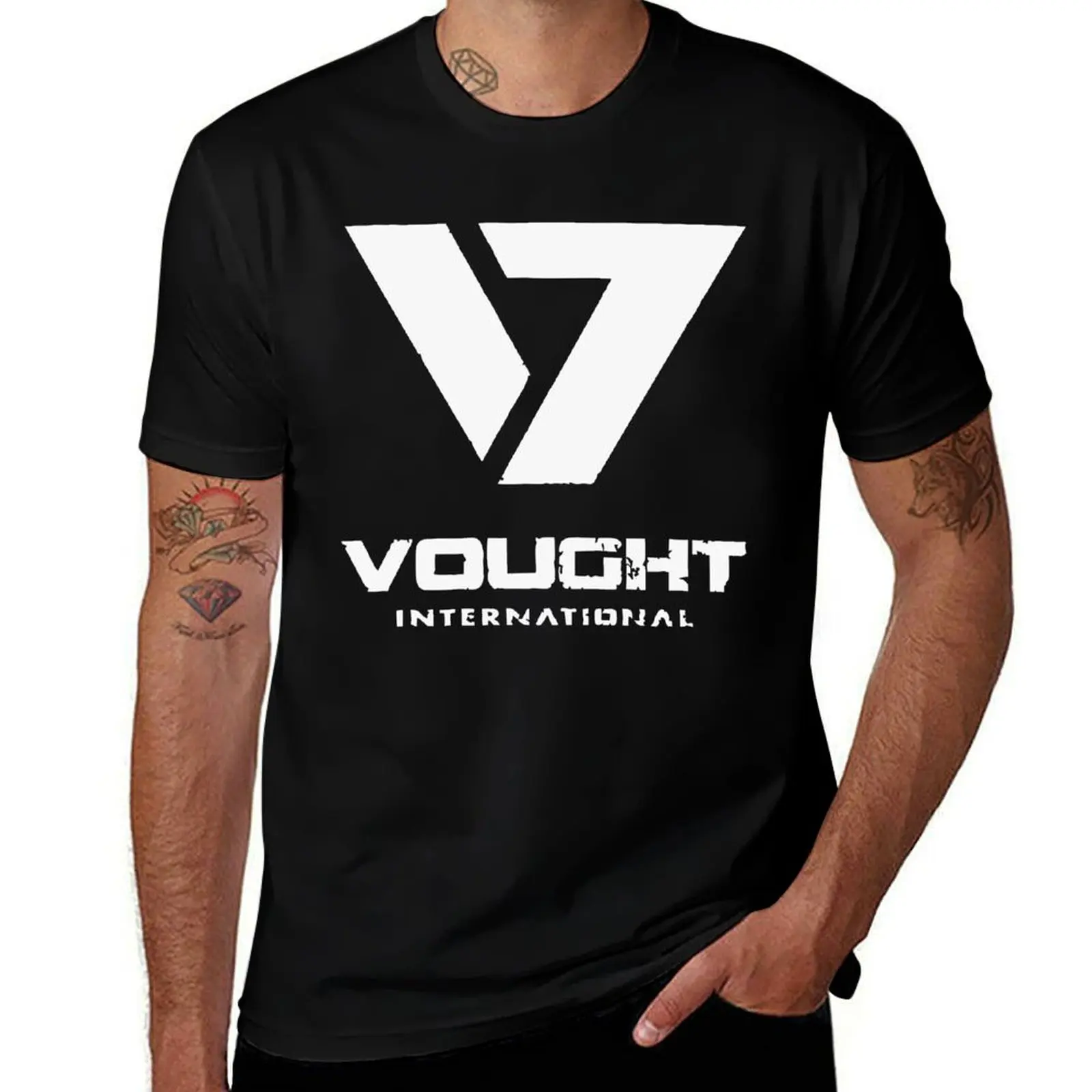 Best seller international vought logo merchandise essential t shirt T-Shirt blue archive graphic shirts Men's t-shirts