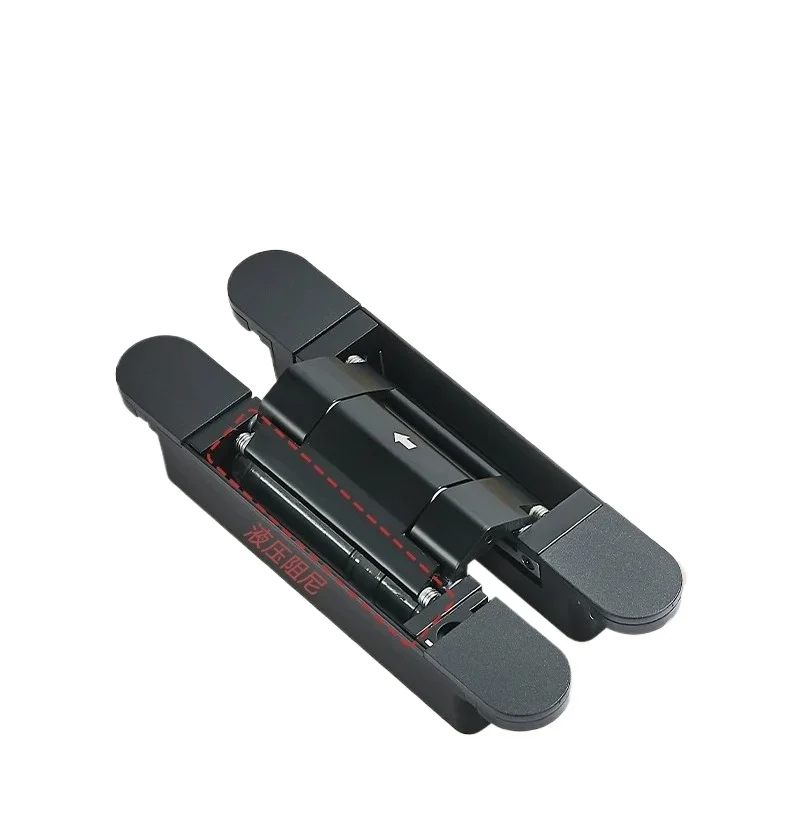 Open the invisible hinge with hydraulic buffer, automatically close the hidden hinge, cross adjustable three-dimensional hinge