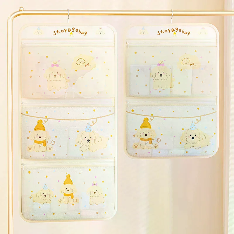 Breathable Mesh Wall Hanging Bag For Underwear Socks Household Closet Underwear Storage Organization Laundry Basket For Toy Doll