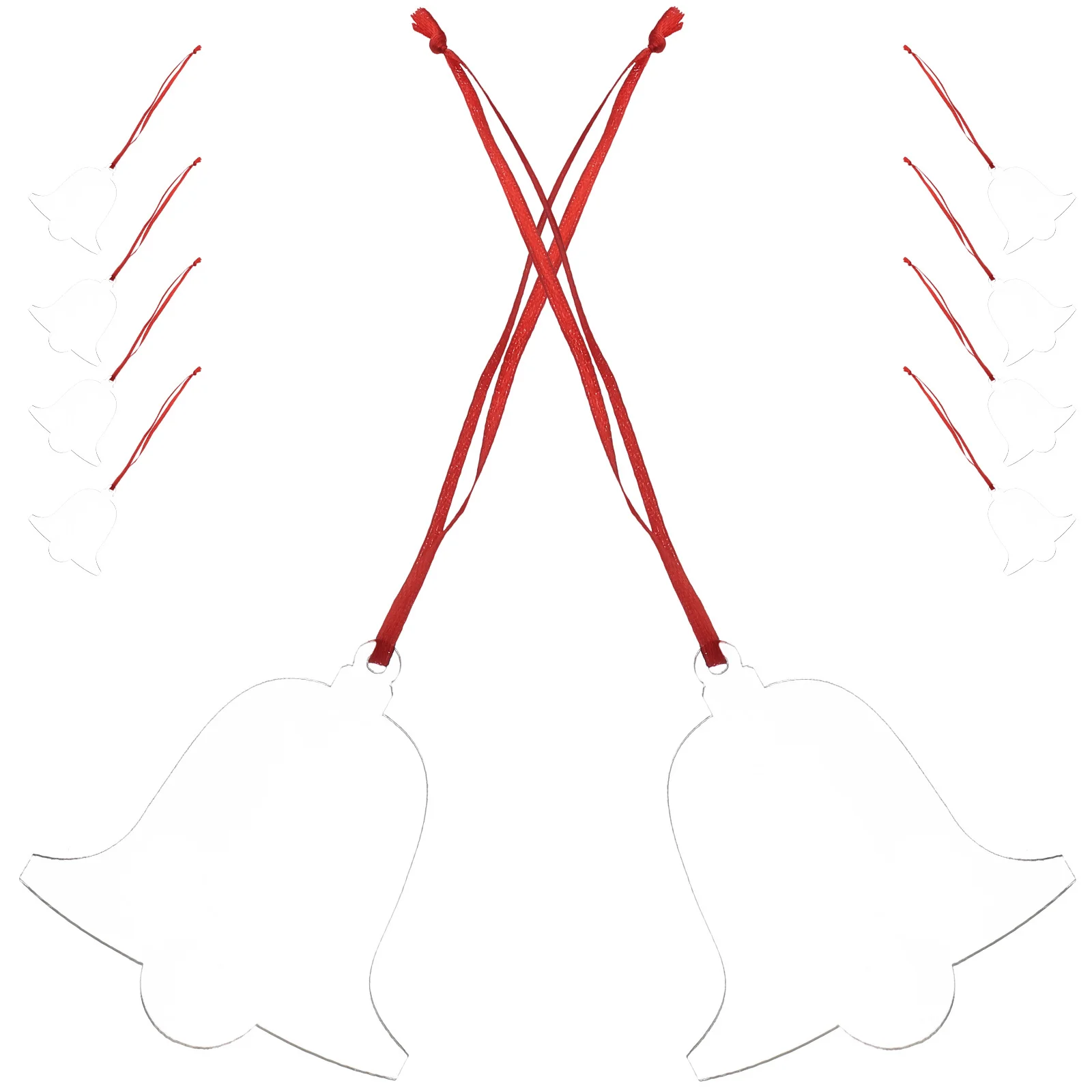 

CIMAXIC Heat Transfer Christmas Tree Ornaments 10pcs Xmas Pendant Holiday Decor Hanging Ornament for Tree Cabinet