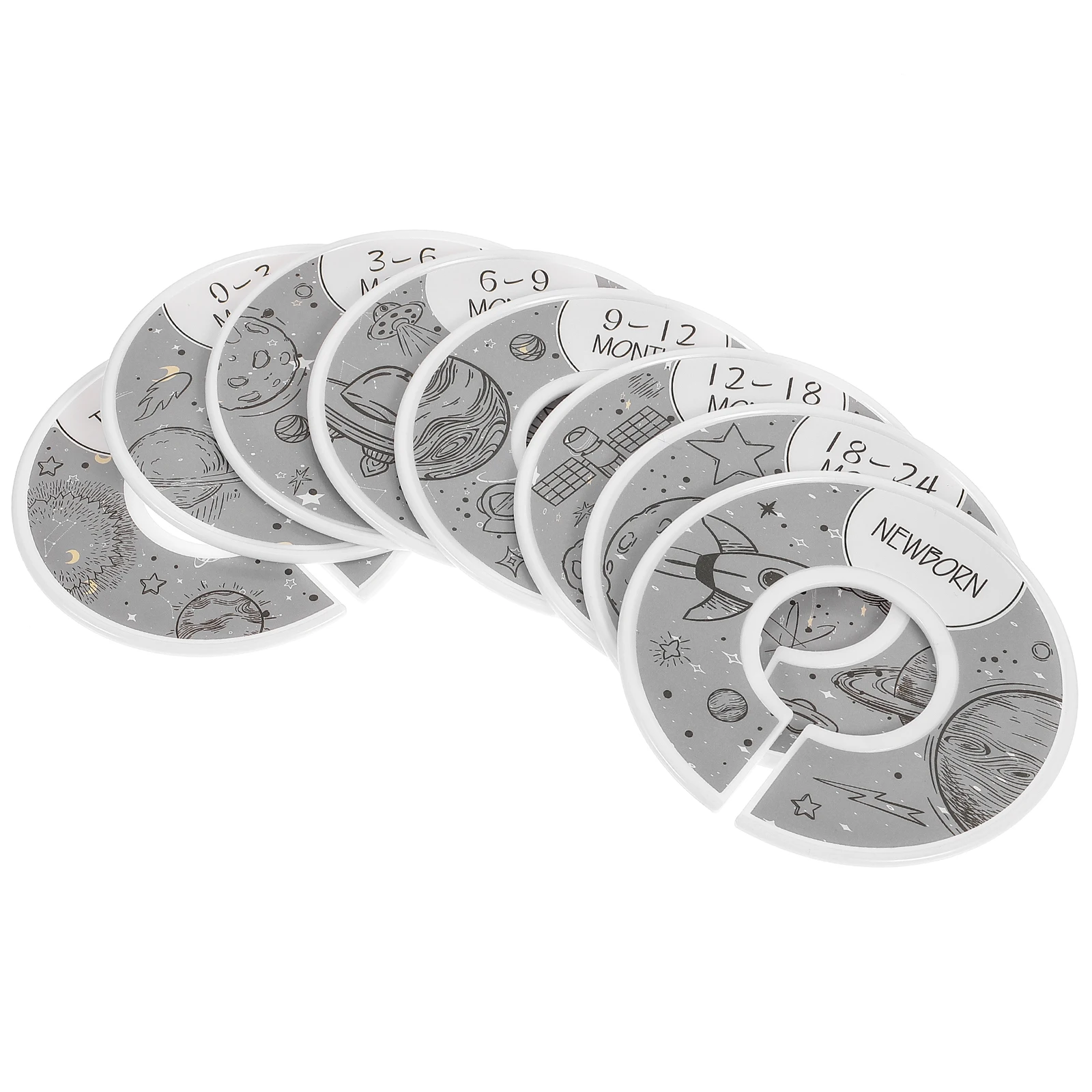 

Clothes Divider Age Closet Dividers Plastic Wardrobe Organizer Month Clothing Separators